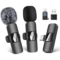 Micro Cravate Sans Fil 4 En 1 BYbrutek - Réduction Bruit, 25 M Portée, Compatible IPhone/Android/PC/appareil Photo