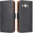 Bozon Leder-Hüllen Für Huawei P10, Flipcase Mit Kartenfächern & Ständer – Schwarz