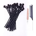 ADIASAI 0.4cm and 0.6cm Width 4-16 Inch 10-100 Strands Options 100% Human Hair Dreadlock Extensions for Men Women Kids Full Handmade Human Loc Extensions with Needle and Comb(0.4cm, 6inch, 10Strands)