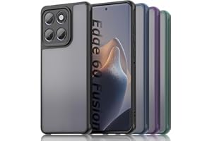 TailTech Handyhülle für Motorola Edge 60 und 60 Fusion - Transparent Matt | Weicher Silikonrahmen | Glatte Hautfreundliche Hülle für Motorola Edge 60 und 60 Fusion, Schwarz