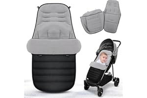 JWDMHSJ Fußsack buggy, fußsack kinderwagen, winterfußsack buggy, fußsack kinderwagen winter, mit Reißverschluss, Abnehmbar, Thermo-Fleece Fusssack, Fusssack Kinderwagen Baby Passend für alle Kinderwagen