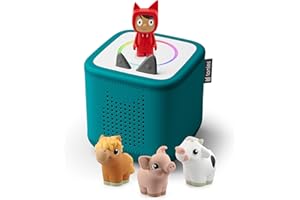 tonies Toniebox 2 Pack Boite à Histoire pour Enfant 1 à 9 Ans, Robuste & Facile à Utiliser, Mes Premiers de La Ferme, Vert Océan