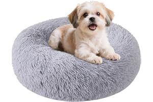 Nisrada Cat Beds for Indoor Cats, 50 cm, Dog Bed for Small Melium Large Dogs, Washable Round Pet Bed for Puppies and Kittens with Non-Slip Base