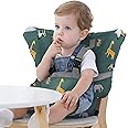 Vine Easy Seat Portable Travel High Chair | Adjustable, Safety, Washable | Toddler High Chair Seat Cover | Convenient Cloth Travel High Chair Fits in Your Handbag, Grey Animal