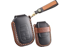 HIBEYO Keyless etui na kluczyki samochodowe pasuje do Honda CR-V HR-V Pilot Civic Aaccord VEZEL HEV RV3 RV4 RV5 RV6 skórzane etui na klucze, etui ochronne, pilot zdalnego sterowania, akcesoria do