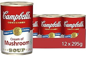 CAMPBELL'S Campbells Condensed Soup, Cream of Mushroom Soup, Tinned, 12 Pack