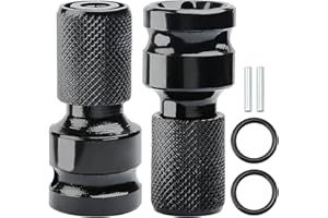 COKEESUN 2 adaptadores de llave de vaso de 1/2 pulgadas accionamiento cuadrado a vástago hexagonal de 1/4 pulgadas adaptador de llave de impacto para llave de trinquete de impacto, destornillador