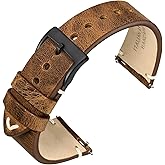 ANNEFIT Watch Strap 18 mm 19 mm 20 mm 22 mm 24 mm for Men Women Italian Vintage Leather Strap Quick Release Genuine Replacement Strap