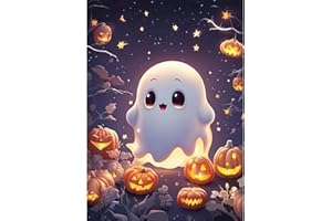 HEIBAGO Halloween Diamond Painting Kits for Adults, 5D Ghost Diamond Painting Kits for Adults Kids, DIY Full Drill Halloween Pumpkin Diamond Art Embroidery Diamond Dots for Home Decor 30X40Cm