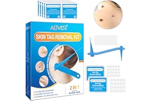 FIND BACK Skin Tag Entferner, Skin Tag-remover Kit, 2-in-1 Stielwarzen Entfernen schnell Kit, Schmerzfrei, 2-8 mm Bänder mit 20 großen Tag Bands, 20 kleinen Tag Bands, 1 Blatt Patch, blau