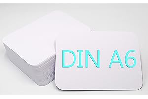 PAPERMANE Set di cartoline vuote DIN A6 per l'autoprogettazione con angoli arrotondati e buste opzionali (bianco 350 g/m², 100 biglietti senza buste)
