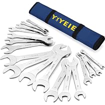 YIYEIE 9-teiliger Ultraflacher Maulschlüsselsatz | SAE 1/4" Bis 1-1/16" | Chrom-Vanadium-Stahl