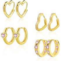 Boucles D'oreilles Créoles Plaqué Or 14K - Argent 925 Hypoallergénique - Petit Cerceau Tendance - Cadeau Femme