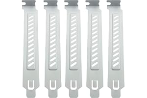 WINWILL 10 piezas de ranura PCI blanca cubierta de acero de carbono filtro de polvo placa cubierta PCI ranura cubierta con tornillos