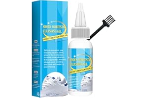 Ashopfun Shoes Whitening Cleansing Gel,Shoe Stain Remover,Shoe Stain Remover with A Making Tape,Yellow Stain Remover,Whiten Your White Shoes Easily and Quickly (1pcs, 30ml)