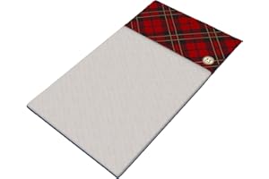 GuineaDad Liner - C & C 2x4 Größe, kariert rot | Meerschweinchen Fleece Käfig Liner | Meerschweinchen Bettwäsche | Graben Taschenhülle | Extra saugfähiger Bambus | Wasserdichter Boden