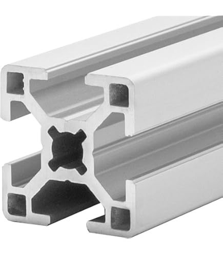 Profilo in alluminio 30 x 30 l, tipo B, scanalatura 8 (leggera), argento anodizzato, profilo in alluminio 30 x 30 mm, profilo in alluminio 30 x 30, montaggio profilo 500 mm