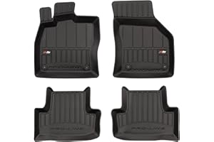 ‎M MOTOS M MOTOS Gummimatten Auto Fussmatte passt für Skoda Karoq ab 2017 Verbessern Sie Ihren Reisekomfort mit Antirutschmatte Auto 3D- Allwetter fußmatten Auto, Schutz vor Verschmutzung