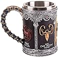 N/P Game of Thrones Mug Stark & Tully & Targaryen & Lannister & Baratheon Stainless Steel Resin 3D Coffee Beer Mug Drinkware Cup Practical Coffee Tea Cup (Capacity : 601 700ml)