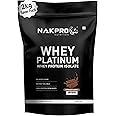 NAKPRO Platinum Whey Protein Isolate 2kg Chocolate | 28g Protein, 6.4g BCAA | Trustified Certified 100% Authentic Supplement Powder & No Adulteration | Low Carbs, Fast Absorbing Whey Protein Powder