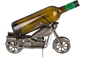 Out of the blue OOTB metalowy uchwyt na butelkę, motocykl, srebrny, 31 x 17 cm