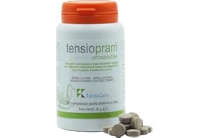Tensiopram® - Integratore Alimentare 100% Naturale con Formula Patentata: Zafferano, Tè verde, Valeriana, Vit.D e Melatonina, per Ansia, Stress, Umore e Sonno, 60 Compresse Orosolubili, Vegan
