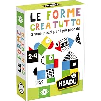 Jeu éducatif Headu - Les Formes Forme-Tout - 28 Pièces Grandes Et Colorées Pour Enfants 2 à 5 Ans - Made In Italy