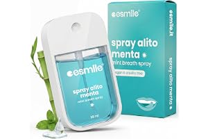 Esmile Fräsch andedräkt spray 37 ml – botemedel mot dålig andedräkt och dålig andedräkt – naturlig alkoholfri formel, antibakteriell