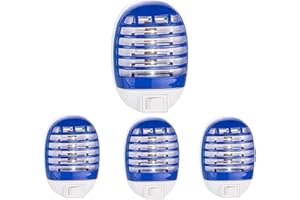 WOENVIUTR Lampe Anti Moustique UV,Tueur d'Insectes Electrique, Destructeur de Mouches, Anti-Moustique Intérieur, Piège à Mouches Efficace(4 Paquets)