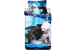 Jerry Fabrics F - Dragon 2-Piece Bedding Set - Child - Duvet Cover - Reversible - 140 x 200 cm - Pillowcase - 70 x 90 cm - 100% Polyester