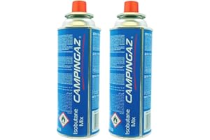 DISPAU Pack de Cartuchos de Gas Butano Recambio y Portable de Gas Butano CP250 Compatible para Cocina Portátil, Soplete Soldador,227 Grs para Hornillos de Camping. (CAMPINGAZ (2 UNDS), 2, Unidad)