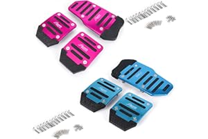 STREEHERJJKEA1 Auto rutschfeste Bremsfußpedale Auto Pedale mit Gummi Pedalabdeckung Auto Fahrzeug Pedal Fuß Anti-Rutsch Metall Fußbremse für Automatik oder Fahrzeuge mit manuellem Schaltgetrieben Pedalabdeckungen