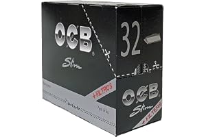 OCB Premium Long Slim Cigarettpapper, Svart, 15 x 15 x 5 cm