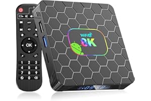 Android 14.0 TV Box 2025, Android Box 4GB RAM 32GB ROM, Tv Box Android 8K 4K Wi-Fi 6 RK3528 Quad-Core CPU Dual-Band Wi-Fi 2.4G 5G Ethernet 100M Bluetooth 5.0 USB 3.0 Smart Box for TV