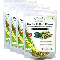 Sinew Nutrition Green Coffee Beans 800g + 200g FREE (250g x 4 PC) for Weight Loss, Green Coffee