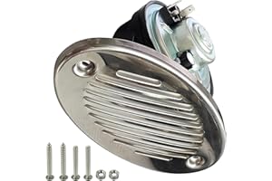 SUONE 5190512 12V Marine Horn 125dB Sound Bright 316 Stainless Steel Concealed Marine Horn