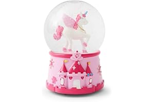Mousehouse Gifts - Enchanting Unicorn Musical Snow Globe, Christmas Snow Globe Gift for Girls