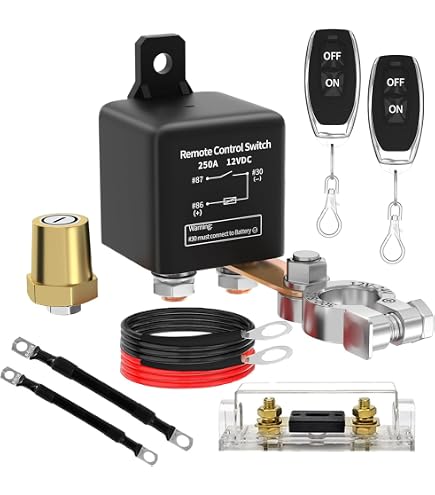 Interrupteur De Déconnexion De Batterie à Distance 12V 200A - Télécommande Sans Fil Avec 1 Clé - Pour Voiture, Camping-Car - 12