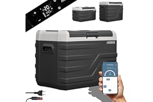 ‎AREBOS Arebos Kompressor Kühlbox 35 Liter | Elektrische Gefrierbox mit APP & Smart-Steuerung | Mobile Kühltruhe mit USB-Anschluss | bis -20 °C | 12/24 V 230V | für Auto,LKW,Camping,Boot,Wohnmobil