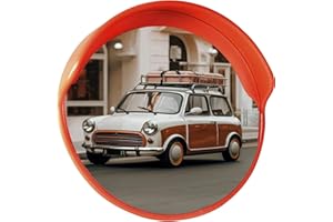 MEYUXG Specchietto convesso da 45 cm, per uscite, grandangolare, rotondo, specchio per traffico, specchio di sicurezza, specchio da strada, specchio parabolico per garage, vialetti, magazzini