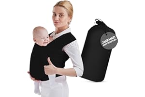 JaBranDo Écharpe de portage pour bébé - Écharpe recommandée par les sages-femmes - Idéal pour de longues périodes de port - Soutient la colonne vertébrale - Sécurité pour bébé - Soutien discret de