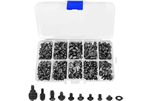 Ceisazira 420 Piezas Tornillos para Ordenador Portátil, Juego de Tornillos para Computadora de Acero al Carbono, Tornillos para Laptop con 10 Tamaños para Disco Duro Carcasa Placa Base Ventilador