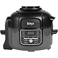 Ninja Foodi MINI Multi-Cooker 4.7L, with 6 Cooking Functions in 1, Pressure Cooker, Air Fryer, Slow Cook and Steam, 1460W, Grey/Black OP100UK