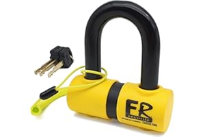 FR SÉCURITÉ FR SECURITE FR50 Bloccadisco Moto Mini U Omologato SRA, Arco ø18mm in Acciaio Cementato, Doppia Chiusura, Serratura ad Alta Sicurezza Antiscasso, Cavo Promemoria, Lucchetto Antifurto per Moto Scooter