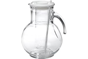 Bormioli Rocco Kufra Jug with Ice Container and White Lid, 72-3/4-Ounce