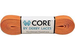 Derby Laces CORE Narrow 6mm Waxed Lace for Figure Skates, Roller Skates, Boots, and Regular Shoes