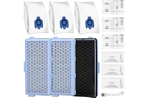 Reservdelar dammsugarfilter tillbehör kompatibel med Miele-serien, 3 GN dammsugarpåsar kompatibla med Miele S8340 Compact C1