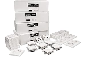 MC POWER McPower Flair Juego de bases de enchufe e interruptores I Vivienda unifamiliar I 95 piezas I blanco, mate