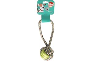 Aimé - Jouet Lance Corde pour Chien - Mix Corde et Caoutchouc - Souple et Robuste à Mâcher - Accessoire pour Machouiller et Jouer - 23 cm