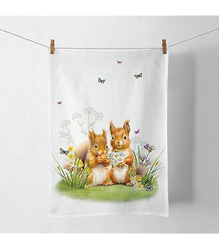 Ninelives Spültuch Mit Eichhörnchen-Motiv – 2er-Set, Saugstark & Waschbar, Witzige Küchenhelfer Für Bad & Haushalt